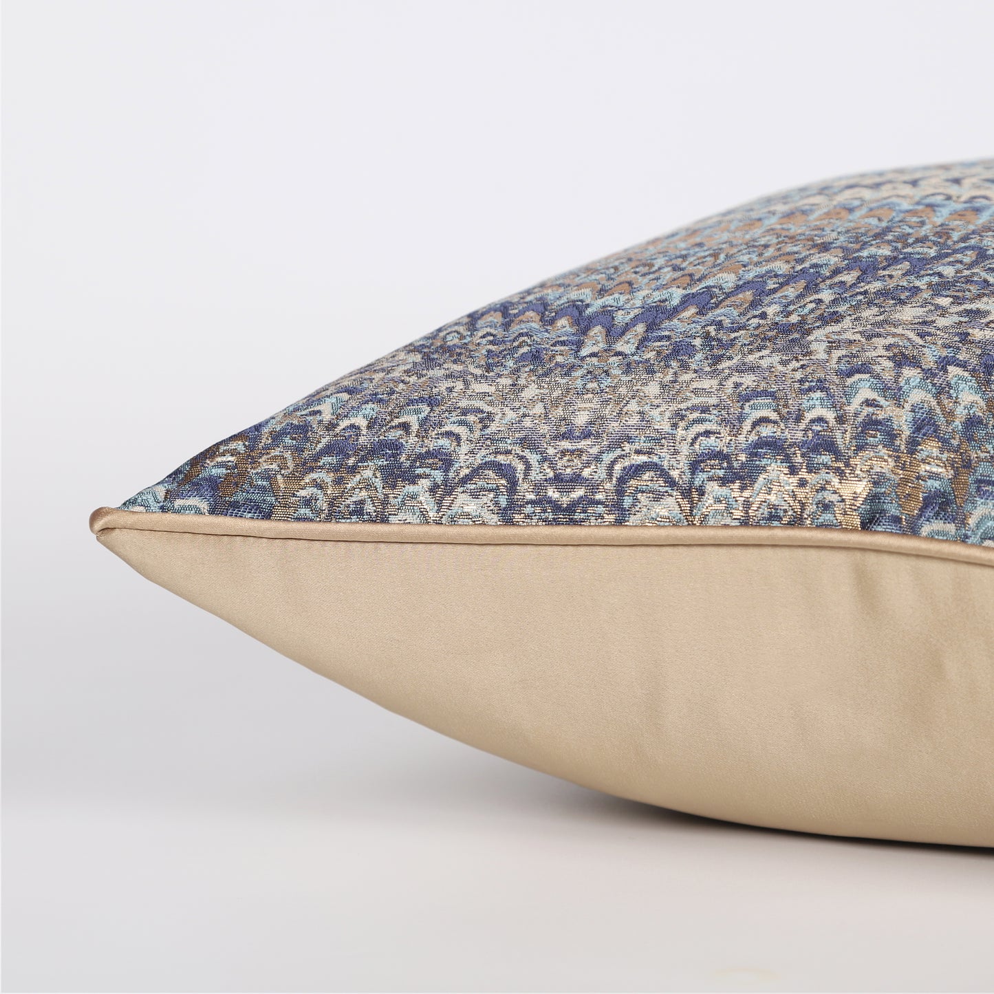 Designer Style Blue Throw Pillow