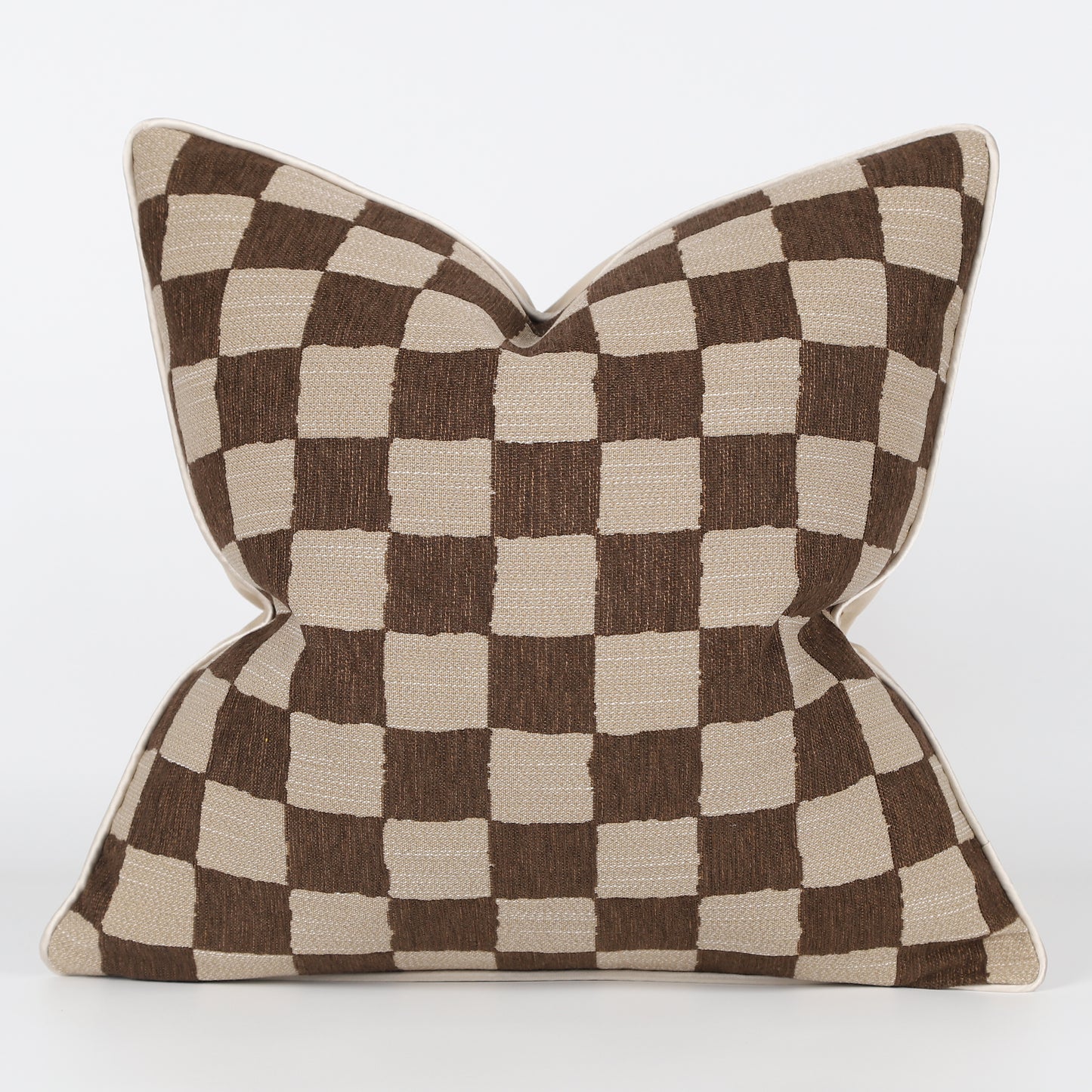 Retro Checker Pattern Throw Pillow