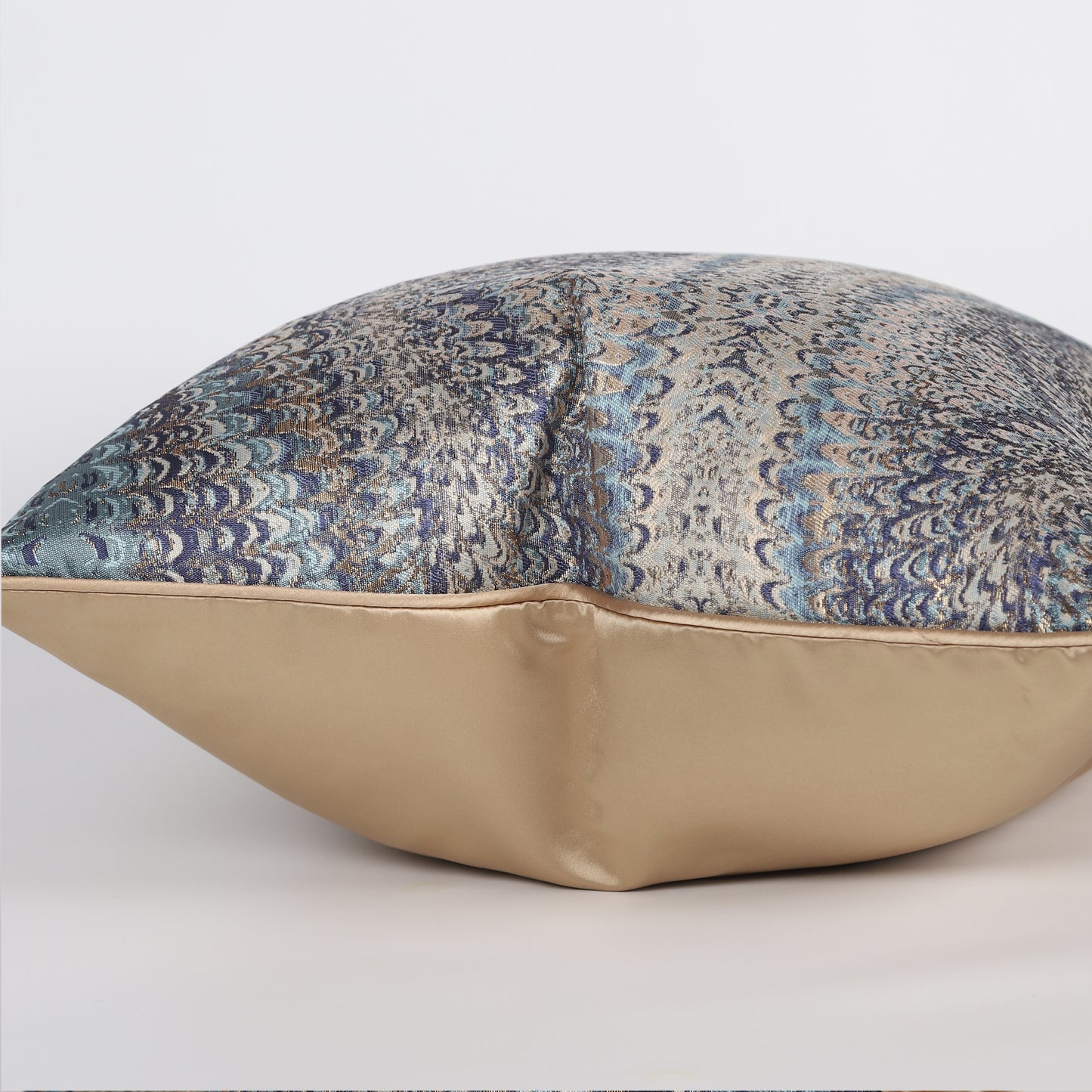 Designer Style Blue Throw Pillow