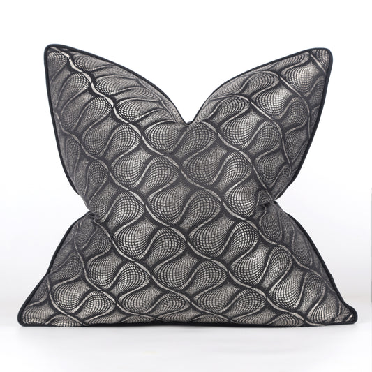 Luxury Grey Accent Pillow Cover